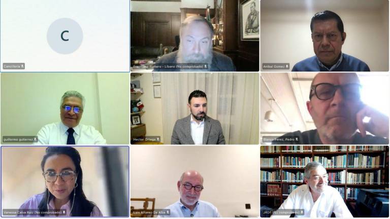 Sesión del Secretario de Relaciones Exteriores, Juan Ramón de la Fuente, con representantes diplómaticos en Medio Oriente.