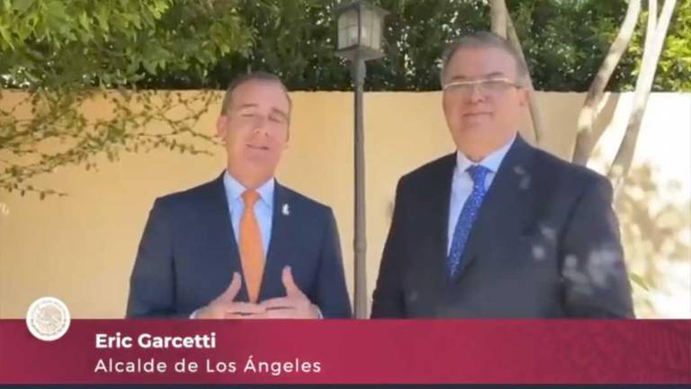 Marcelo Ebrard Casaubón y Eric Garcetti, Alcalde de Los Ángeles.
