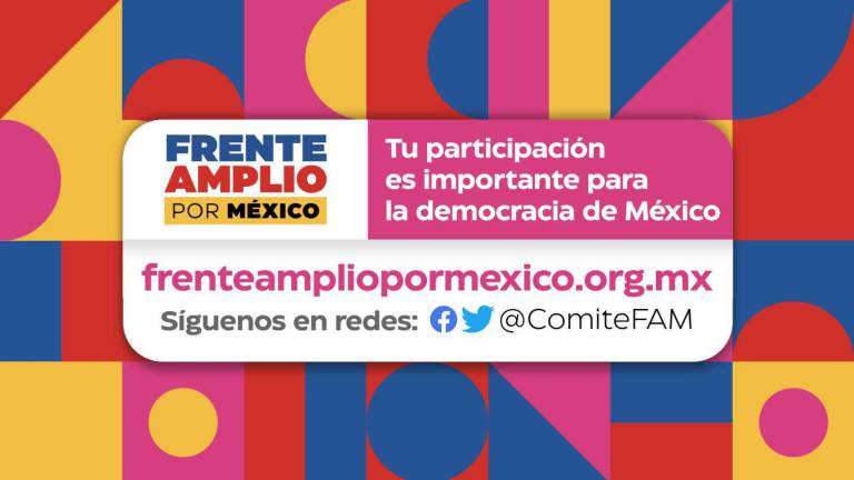 A través de una plataforma digital, el Frente Amplio por México recopila apoyo ciudadano para los aspirantes a la candidatura presidencial.