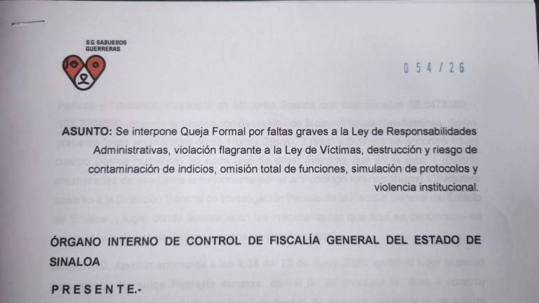 Queja del colectivo Sabuesos Guerreras por comentarios de una funcionaria de la Fiscalía de Sinaloa.