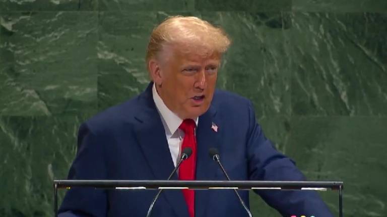 El Presidente de Estados Unidos Donald Trump se manifiesta en contra de Palestina en la ONU.