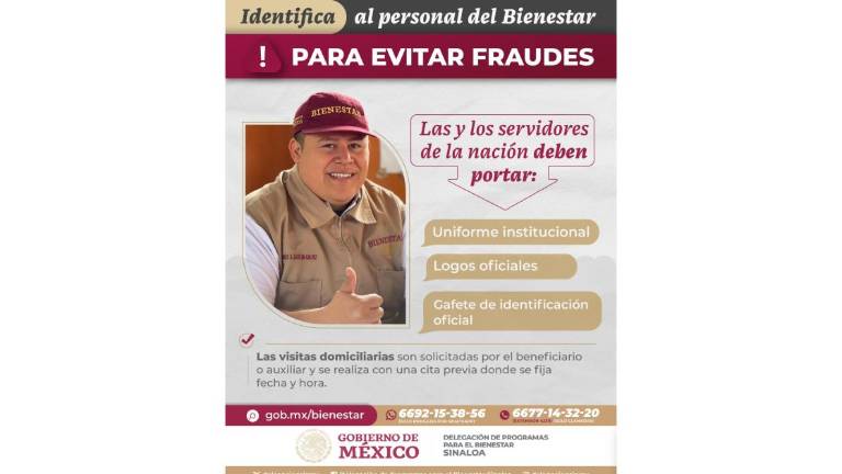 Medidas para evitar fraudes con los programas de Bienestar.