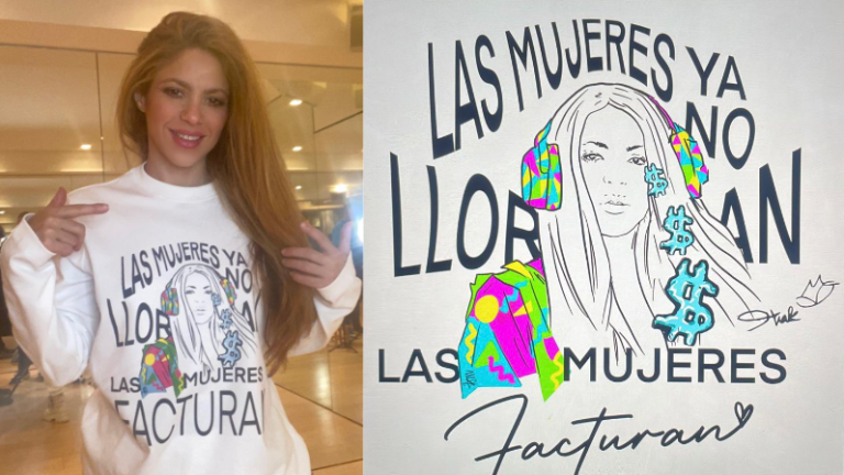 Shakira promueve una sudadera limitada con la frase “Las mujeres ya no lloran, las mujeres facturan”