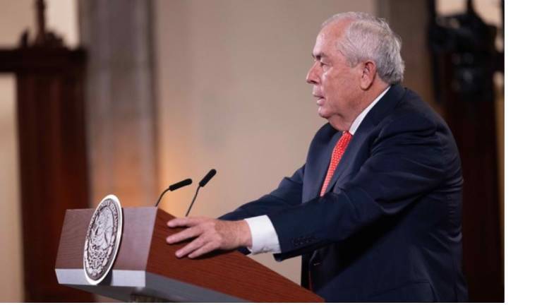 Leonel Cota Montaño, titular de Seguridad Alimentaria Mexicana (Segalmex), anuncia el primer embarque de maíz de Sinaloa.