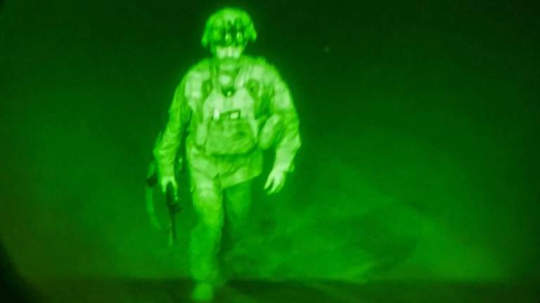 El último soldado estadounidense en abandonar Afganistán.