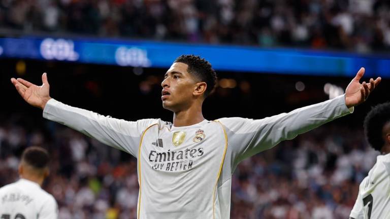 Jude Bellingham festeja su gol.