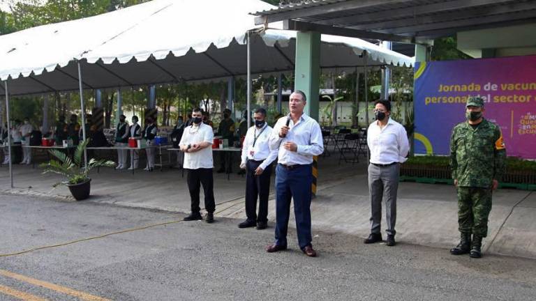 El Gobernador de Sinaloa, Quirino Ordaz Coppel, en enlace en la conferencia matutina del Presidente Andrés Manuel López Obrador.