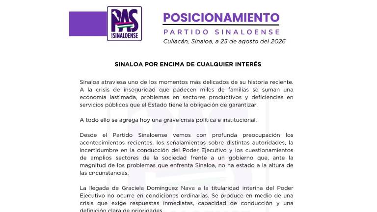 El PAS dijo que entre los principales pendientes están la seguridad, la economía y la atención al campo, la pesca, el comercio y el turismo.