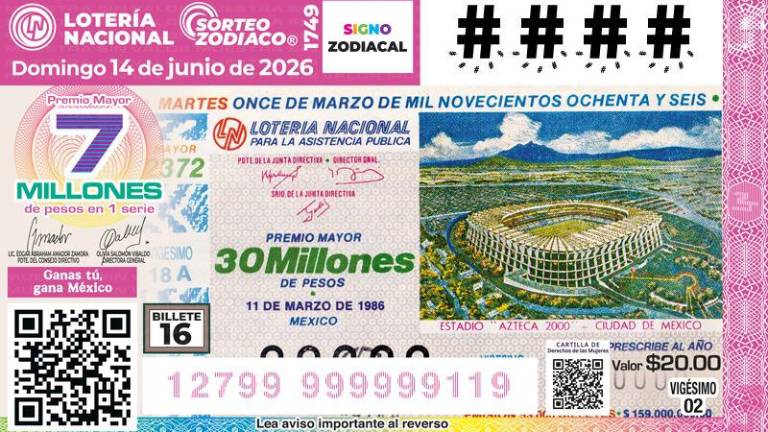 Con los estadios Olímpico México 68 y el Azteca, los cachitos 15 y 16 del Álbum Retro se unen a la colección mundialista de Lotería Nacional y Panini