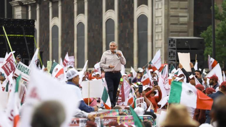 Adán Augusto López Hernández durante su precampaña por la candidatura presidencial en 2023.