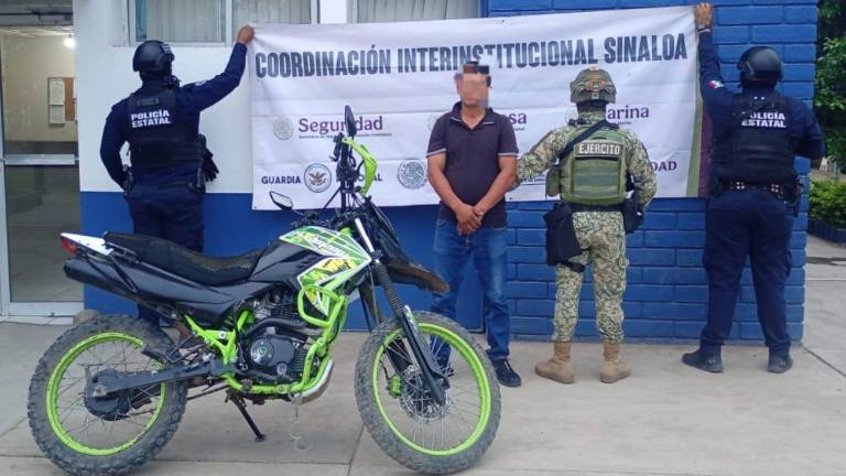 El motociclista fue detenido por las inmediaciones de la colonia La Lima.