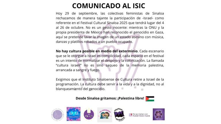 Isic informó que el nombre de Israel será eliminado de la publicidad del festival y que la obra del artista será retirada de la exposición.