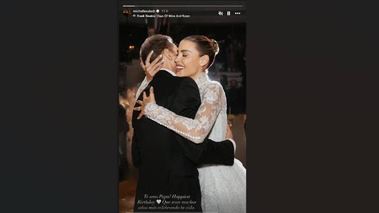 Michelle Salas felicita a su padre Luis Miguel por su cumpleaños.