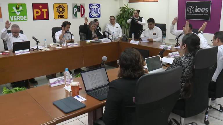 Sesión del Instituto Electoral del Estado de Sinaloa donde se definieron los montos de financiamiento para los partidos políticos.