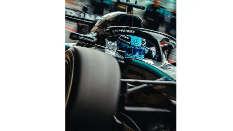 George Russell completó 92 vueltas.