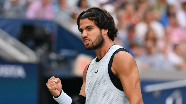 Carlos Alcaraz compitió este domingo en los octavos de final del US Open.