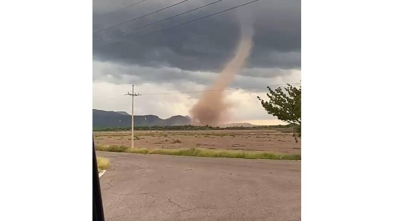 El tornado fue registrado este sábado en las inmediaciones de Pericos, en el municipio de Mocorito.