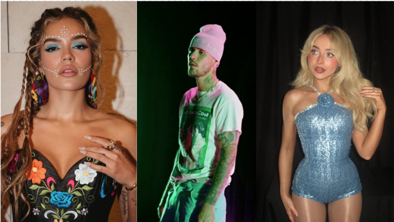 Karol G, Justin Bieber y Sabrina Carpenter.