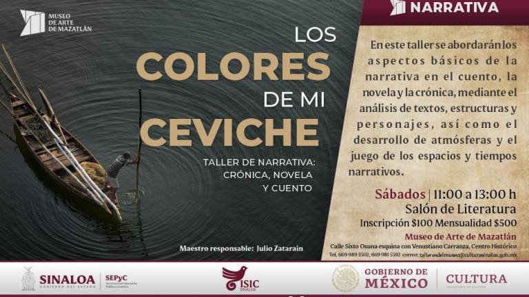 Inicia el sábado 12 de febrero el Taller “Los Colores del Ceviche”, que será impartido por Julio Zataráin.