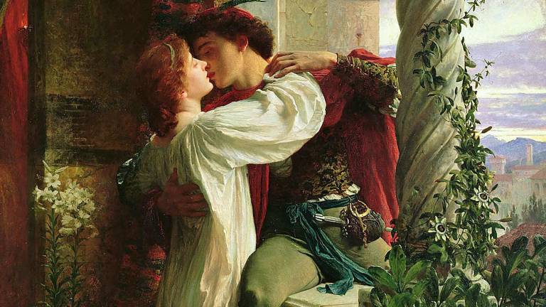 Frank Dicksee Romeo y Julieta, detalle 1884.