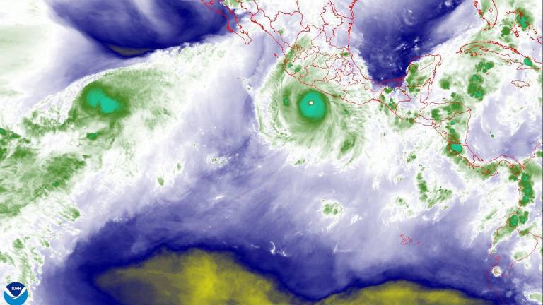 Ubicación del huracán Polo frente a las costas de México.