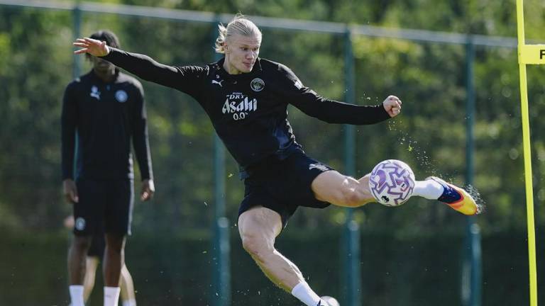 Erling Haaland podría ver acción este fin de semana con el Manchester City.