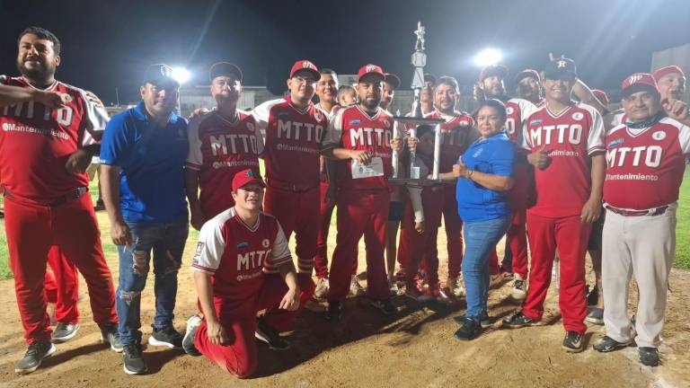Mantenimiento cierra una temporada destacada, consolidándose como el nuevo monarca del beisbol sindical mazatleco.