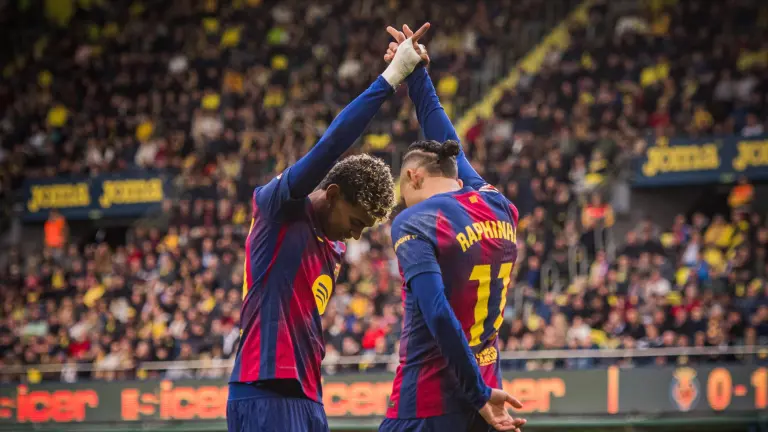 Lamine Yamal y Rapinha anotaron los goles azulgranas.