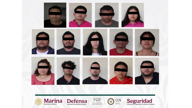 Las detenciones ocurrieron luego de un operativo simultáneo que incluyó 13 cateos y, además, permitió la liberación de una persona privada de la libertad.