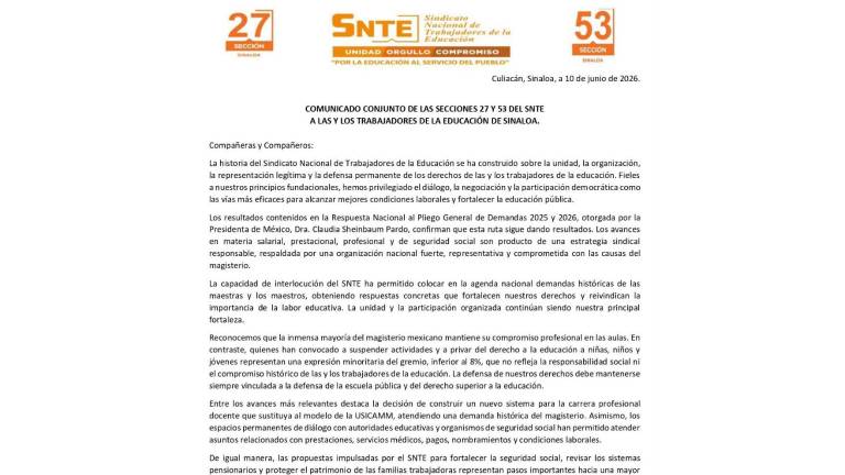 El documento señala que los avances alcanzados en salarios, prestaciones, desarrollo profesional y seguridad social son producto de una estrategia basada en el diálogo, la negociación y la participación democrática.