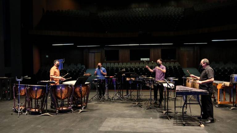 Ensamble de Percusiones de la OSSLA participará en el concierto Virtuosos y Virtuales.