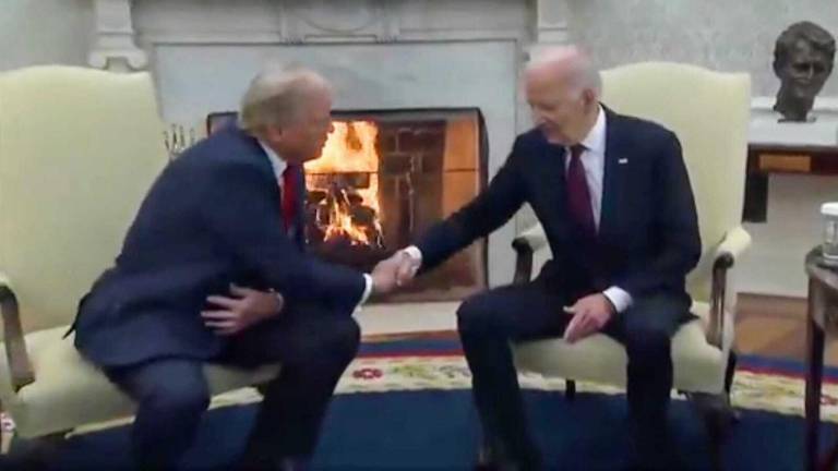 Encuentro entre Donald Trump y Joe Biden en la Casa Blanca.