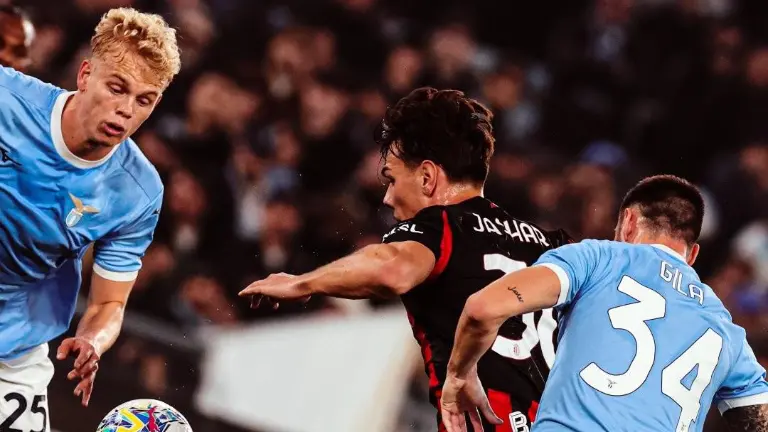 El Milan buscaba aprovechar el tropiezo del líder, pero se topó con una Lazio ordenada.