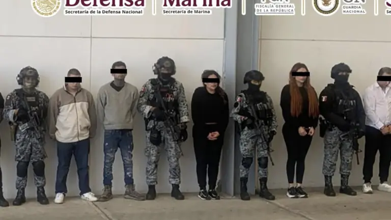 Elementos federales detuvieron en Michoacán a nueve integrantes de una organización delictiva derivado de trabajos de inteligencia.