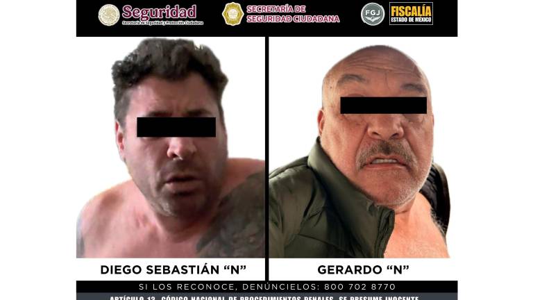 Diego Sebastián “N” y Gerardo “N” fueron capturados en la Ciudad de México a menos de doce horas del hallazgo de los cuerpos.