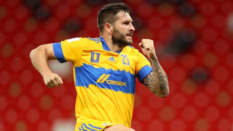 André Pierre Gignac del equipo de los Tigres de la UANL.