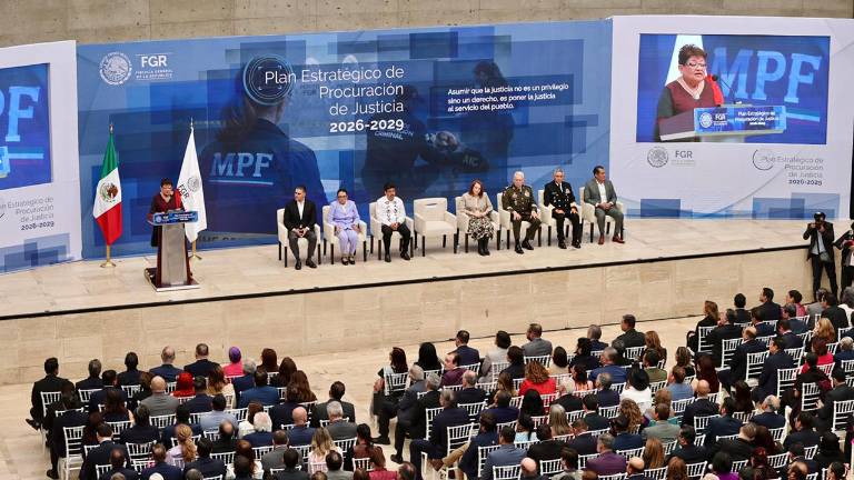 La Fiscal General de la República, Ernesteina Godoy, presenta el Plan Estratégico de Procuración de Justicia 2026-2029.