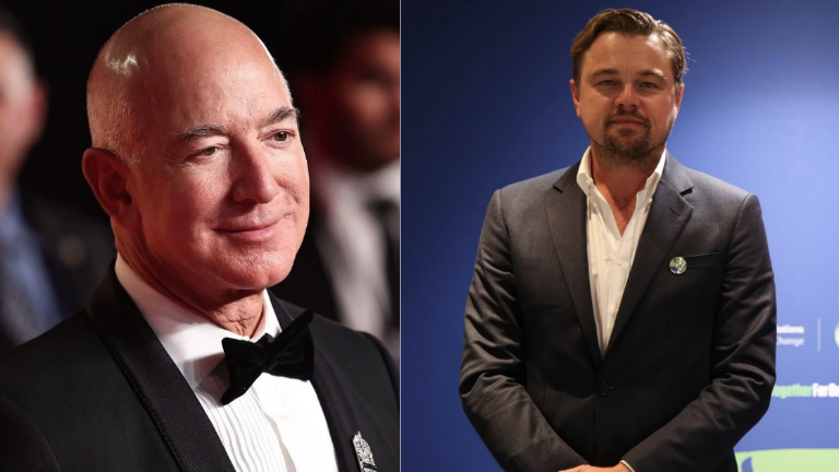 Jeff Bezos y Leonardo DiCaprio.