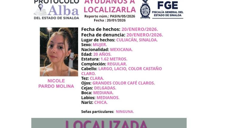 La joven, de 20 años de edad, había sido privada de su libertad el pasado 20 de enero en el fraccionamiento Isla Musalá.