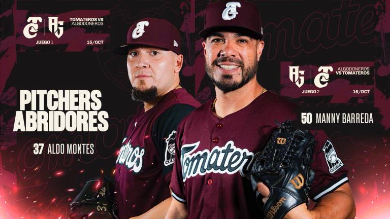 Aldo Montes y Manny Barreda serán los abridores de Tomateros para los Juegos Inaugurales.