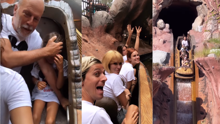 El actor disfruto del parque acompañado de toda su familia.