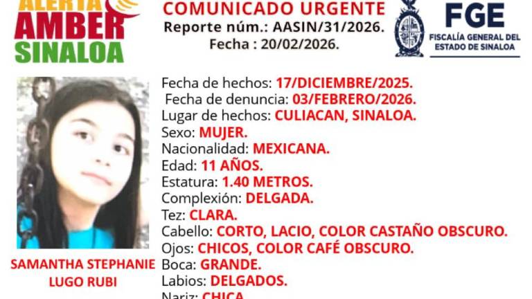 La menor fue reportada como desaparecida tras ser vista en el Parque Las Riberas, en el Centro de Culiacán.