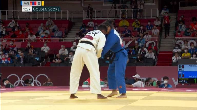 Prisca Awiti cayó ante Gankhaich Bold en las eliminatorias de judo.