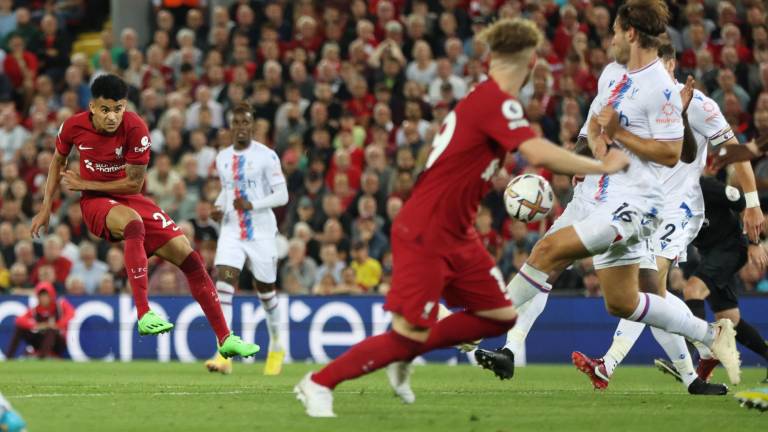 Liverpool reaccionó de la mano de Luis Díaz e igualó con Crystal Palace