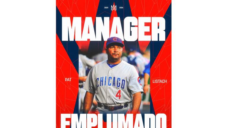 Listach debutará como mánager emplumado en la serie del 14 al 16 de noviembre.