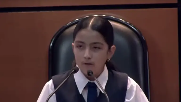 Estefanía Juárez Briseño llevó al Parlamento Infantil 2026 un mensaje sobre el impacto de la violencia en las infancias de Sinaloa.