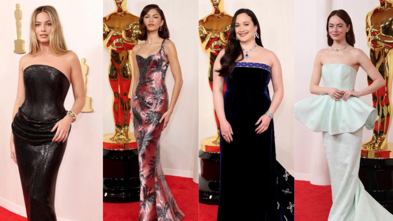 Brillan estrellas en la tradicional alfombra roja de los Premios Oscar 2024