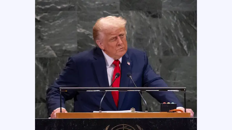 El Presidente de Estados Unidos Donald Trump en su mensaje en la Asamblea General de la ONU habla de México.