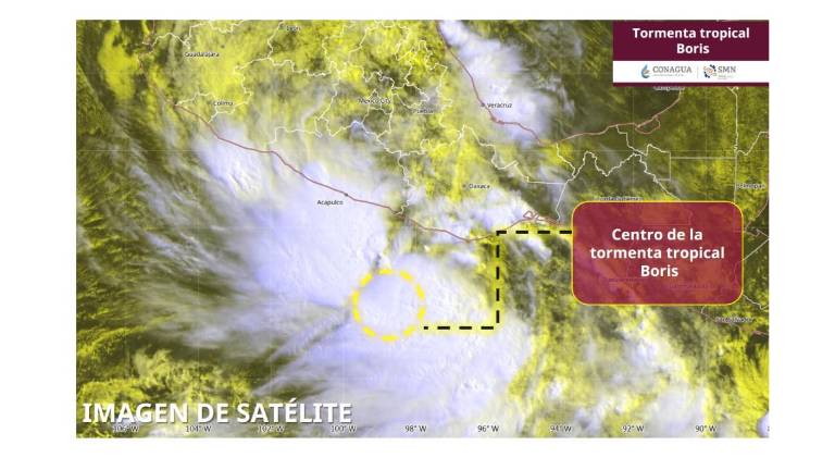 La tormenta tropical Boris se formó frente a las costas de Guerrero.