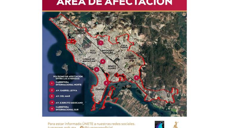 Zona de afectación por la falta de agua en Mazatlán.